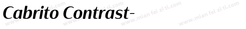 Cabrito Contrast字体转换